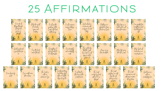 25 Christian Affirmation Cards | Digital Download